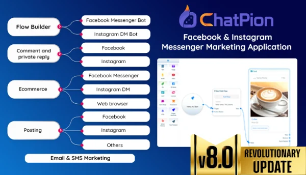 ChatPion – Facebook Chatbot, eCommerce & Social Media Management Tool (SaaS)